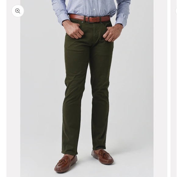 Peter Millar Crown Men’s Ultimate Sateen Five-Pocket Pant in Dark Olive - Picture 12 of 15